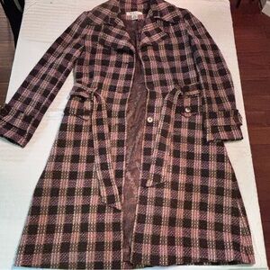 60's/70's inspired Tweed textured Nine West‎ Overcoat size 12.